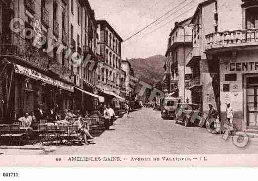 Ville de AMELIELESBAINSPALALDA, carte postale ancienne