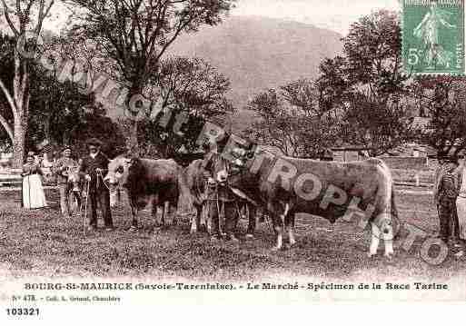 Ville de BOURGSAINTMAURICE, carte postale ancienne