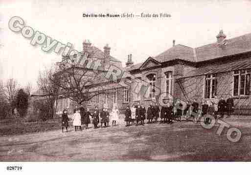 Ville de DEVILLELESROUEN, carte postale ancienne