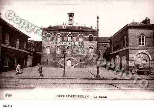 Ville de DEVILLELESROUEN, carte postale ancienne