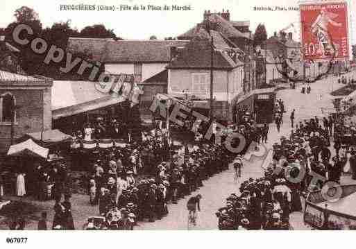 Ville de FEUQUIERES, carte postale ancienne