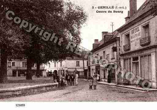 Ville de GENILLE, carte postale ancienne