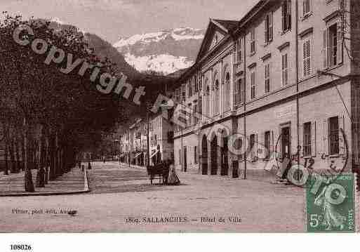 Ville de SALLANCHES, carte postale ancienne