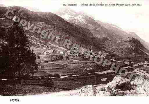 Ville de TIGNES, carte postale ancienne