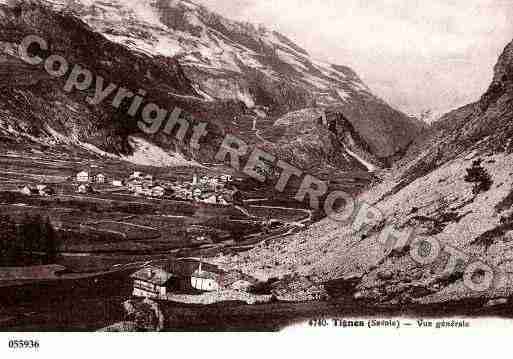 Ville de TIGNES, carte postale ancienne