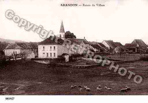 Ville de ARANDON, carte postale ancienne