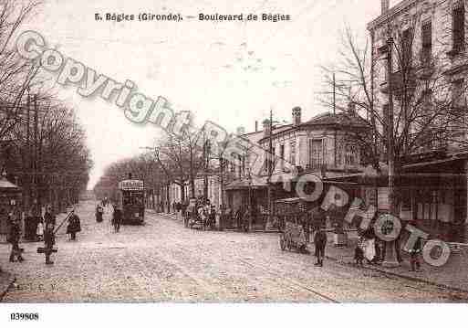 Ville de BEGLES, carte postale ancienne