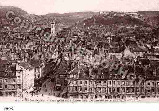 Ville de BESANCON, carte postale ancienne