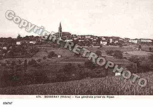 Ville de BESSENAY, carte postale ancienne