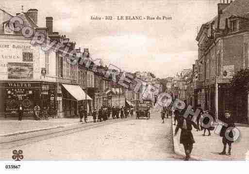 Ville de BLANC(LE), carte postale ancienne