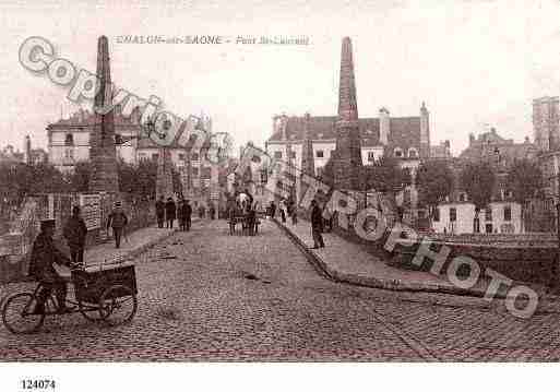 Ville de CHALONSURSAONE, carte postale ancienne