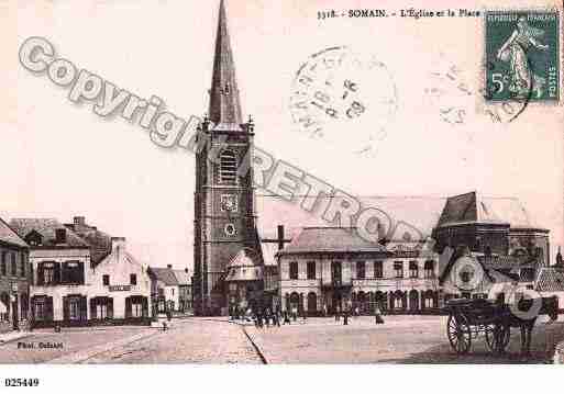 Ville de SOMAIN, carte postale ancienne