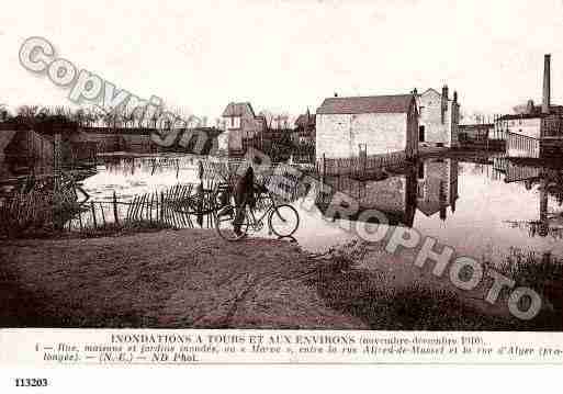 Ville de TOURS, carte postale ancienne