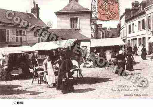 Ville de BERNAY, carte postale ancienne