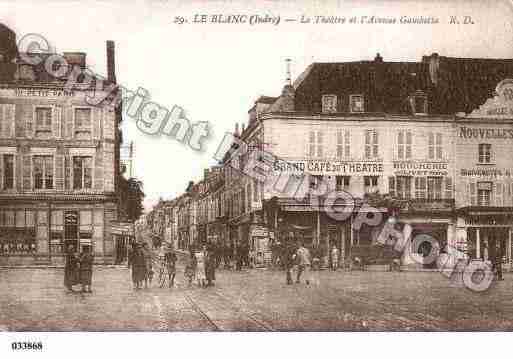 Ville de BLANC(LE), carte postale ancienne