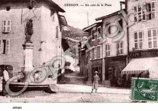 Ville de CERDON, carte postale ancienne