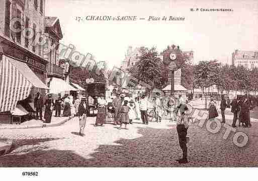 Ville de CHALONSURSAONE, carte postale ancienne