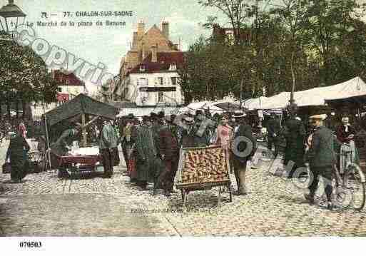 Ville de CHALONSURSAONE, carte postale ancienne