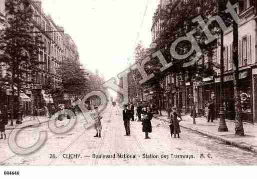 Ville de CLICHY, carte postale ancienne