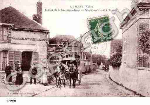 Ville de GUMERY, carte postale ancienne