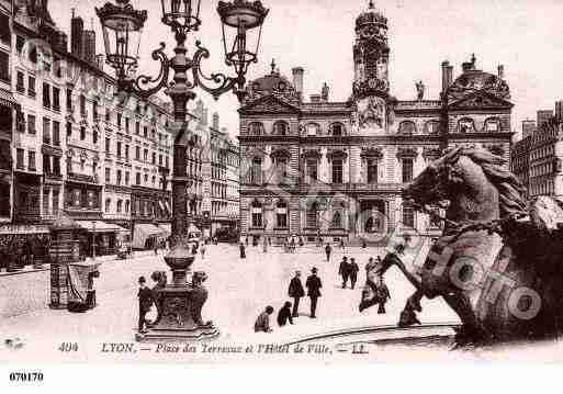 Ville de LYON, carte postale ancienne