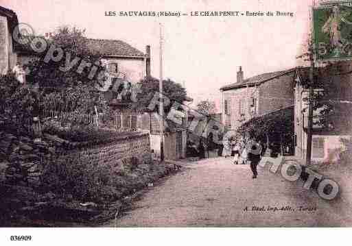 Ville de SAUVAGES(LES), carte postale ancienne