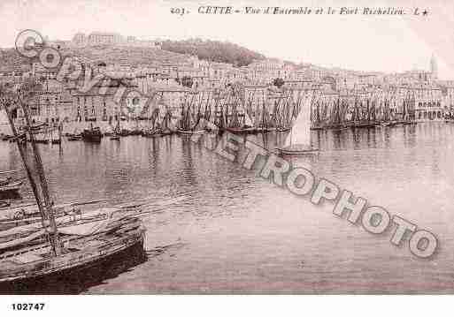 Ville de SETE, carte postale ancienne