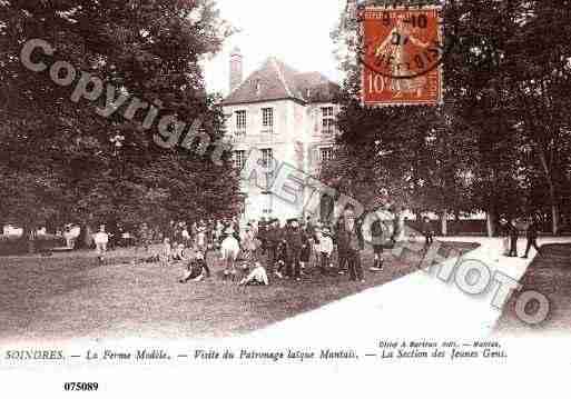 Ville de SOINDRES, carte postale ancienne