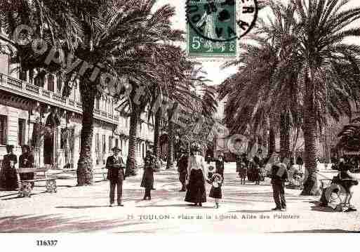 Ville de TOULON, carte postale ancienne