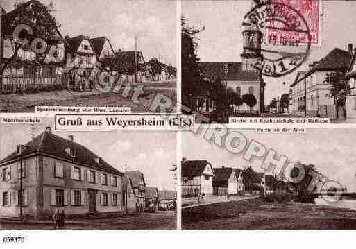 Ville de WEYERSHEIM, carte postale ancienne