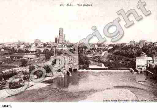 Ville de ALBI, carte postale ancienne