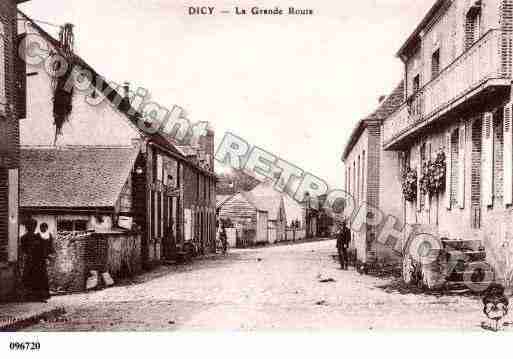 Ville de DICY, carte postale ancienne