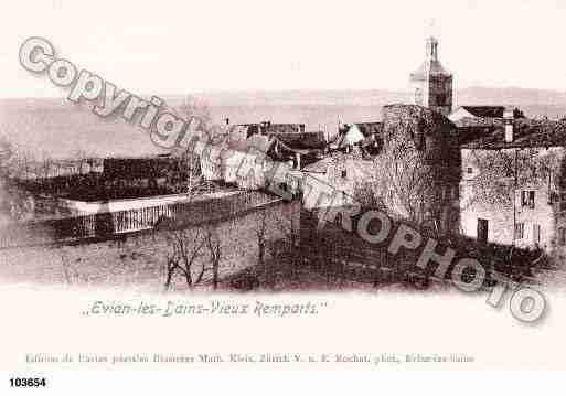 Ville de EVIANLESBAINS, carte postale ancienne