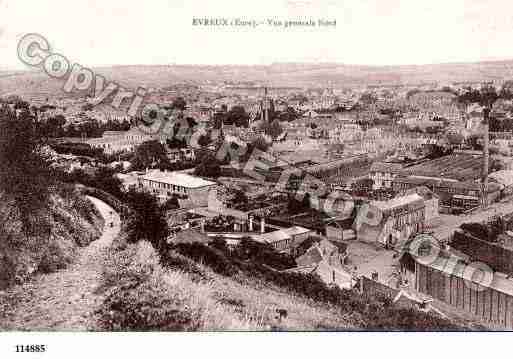 Ville de EVREUX, carte postale ancienne