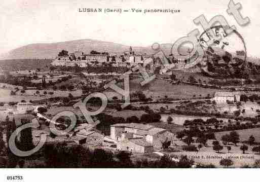 Ville de LUSSAN, carte postale ancienne