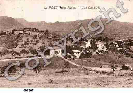 Ville de POET(LE), carte postale ancienne