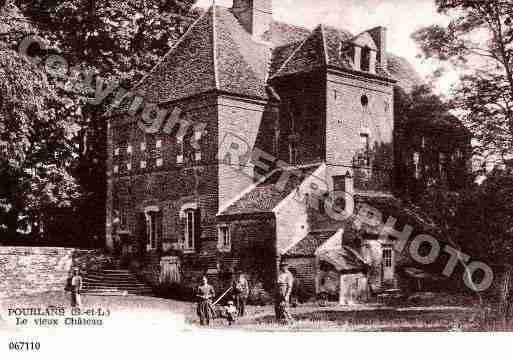 Ville de POURLANS, carte postale ancienne