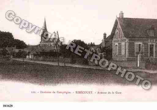 Ville de RIBECOURTDRESLINCOURT, carte postale ancienne