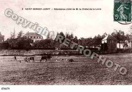 Ville de SAINTGENESTLERPT, carte postale ancienne