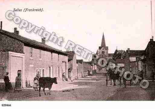 Ville de SELLES, carte postale ancienne