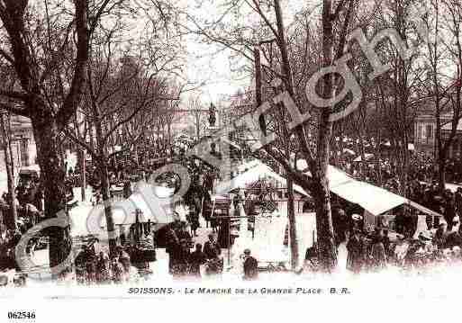 Ville de SOISSONS, carte postale ancienne