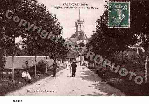 Ville de VALENCAY, carte postale ancienne