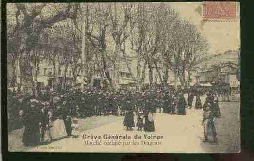 Ville de VOIRON, carte postale ancienne