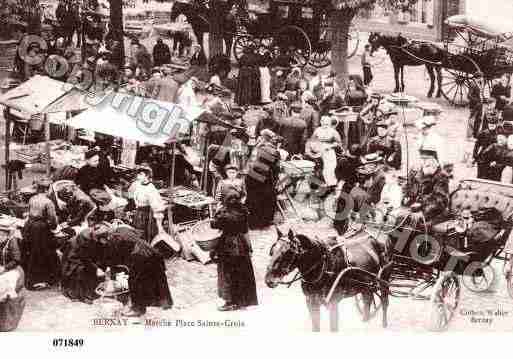 Ville de BERNAY, carte postale ancienne