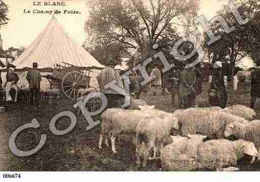 Ville de BLANC(LE), carte postale ancienne