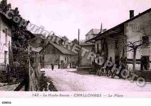 Ville de CHALLONGES, carte postale ancienne