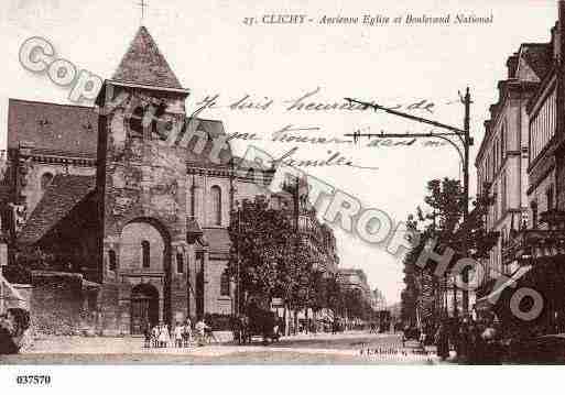 Ville de CLICHY, carte postale ancienne