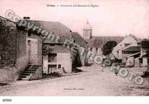 Ville de ORMOY, carte postale ancienne