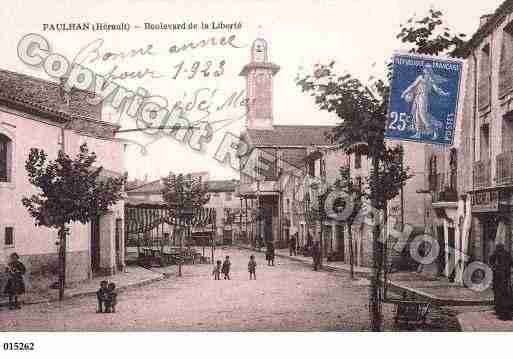 Ville de PAULHAN, carte postale ancienne