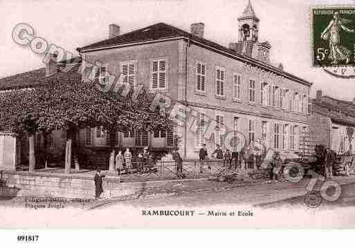 Ville de RAMBUCOURT, carte postale ancienne